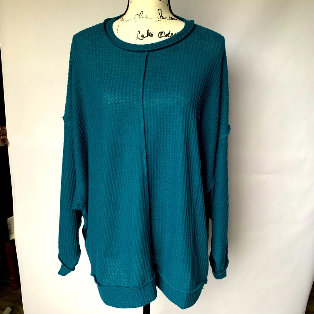 Zenana Oversized  Teal Sweater L/XL